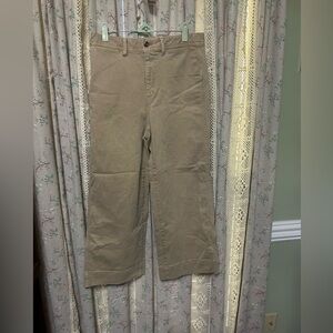 Gap High Rise Wide Leg Crop Kacki Jeans Size 8